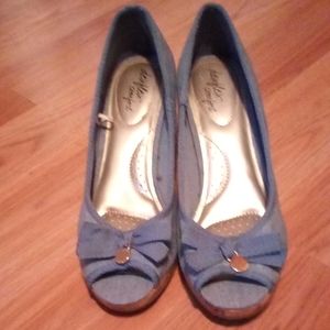 Wedges Denim Size 7 1/2